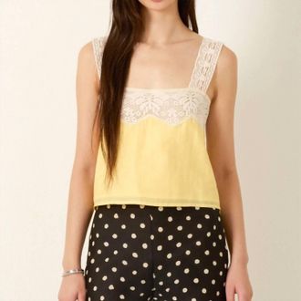 Alix of Bohemia Mia Prima Top In Light Yellow
