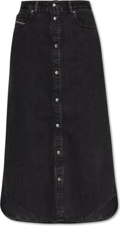 Diesel Denim rok De-Ard-Long - Dames - Spijkerrokken - Zwart - W25 - Denim - Rokken