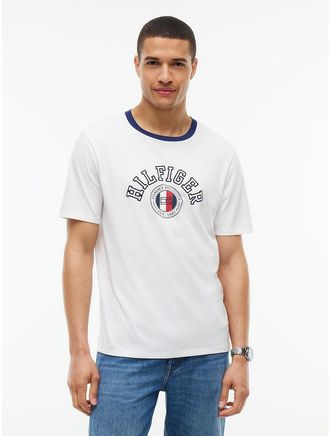 Tommy Hilfiger Mens Hilfiger Circle Logo T-Shirt - White - XXXL