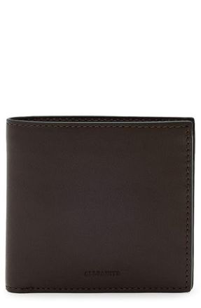 AllSaints Delph Leather Wallet in Bitter Brown at Nordstrom
