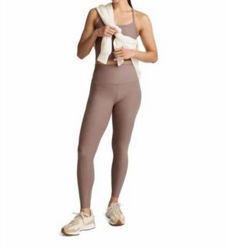 Beyond Yoga Spacedye Caught In The Midi High Waisted Legging In Rosey Taupe Heather
