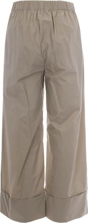 Liu Jo Womens Flare Trousers Aluminium Cotton