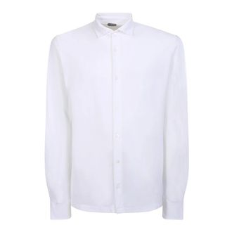 Zanone Slim-fit Ice Cotton Shirt - Heren - Casual Overhemden - Wit - 3XL - Katoen - Overhemden