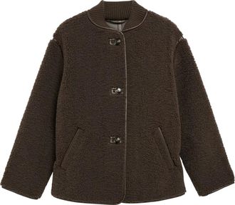 Comma Teddy Jacket - - Jackets - Donna - Marrone - XL