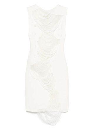 Maison Margiela distressed mini dress - White