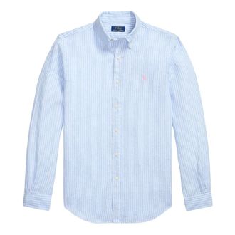 Ralph Lauren Striped Linen Shirt - male - Ralph Lauren - Formal Shirts - Blue - XL - Shirts