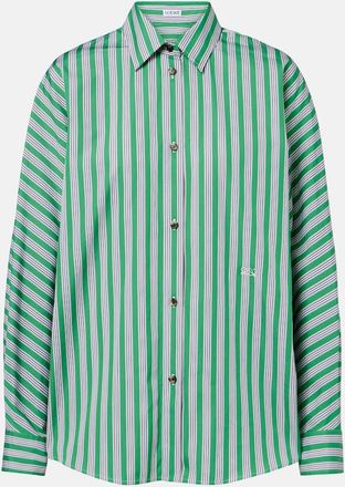 Loewe Double L striped cotton poplin shirt
