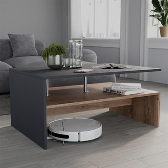 Vicco Mesa De Centro Amato, Antracita/roble Dorado, 90 X 52.6 Cm, Vicco