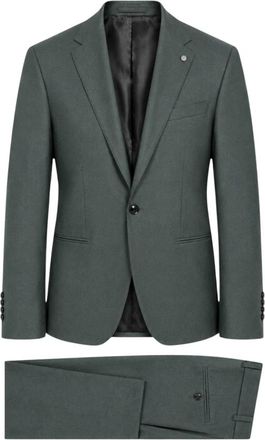 Luigi Bianchi Mantova 33016/4-3438 - Heren - Business pakken - Groen - 2XL - Kostuums