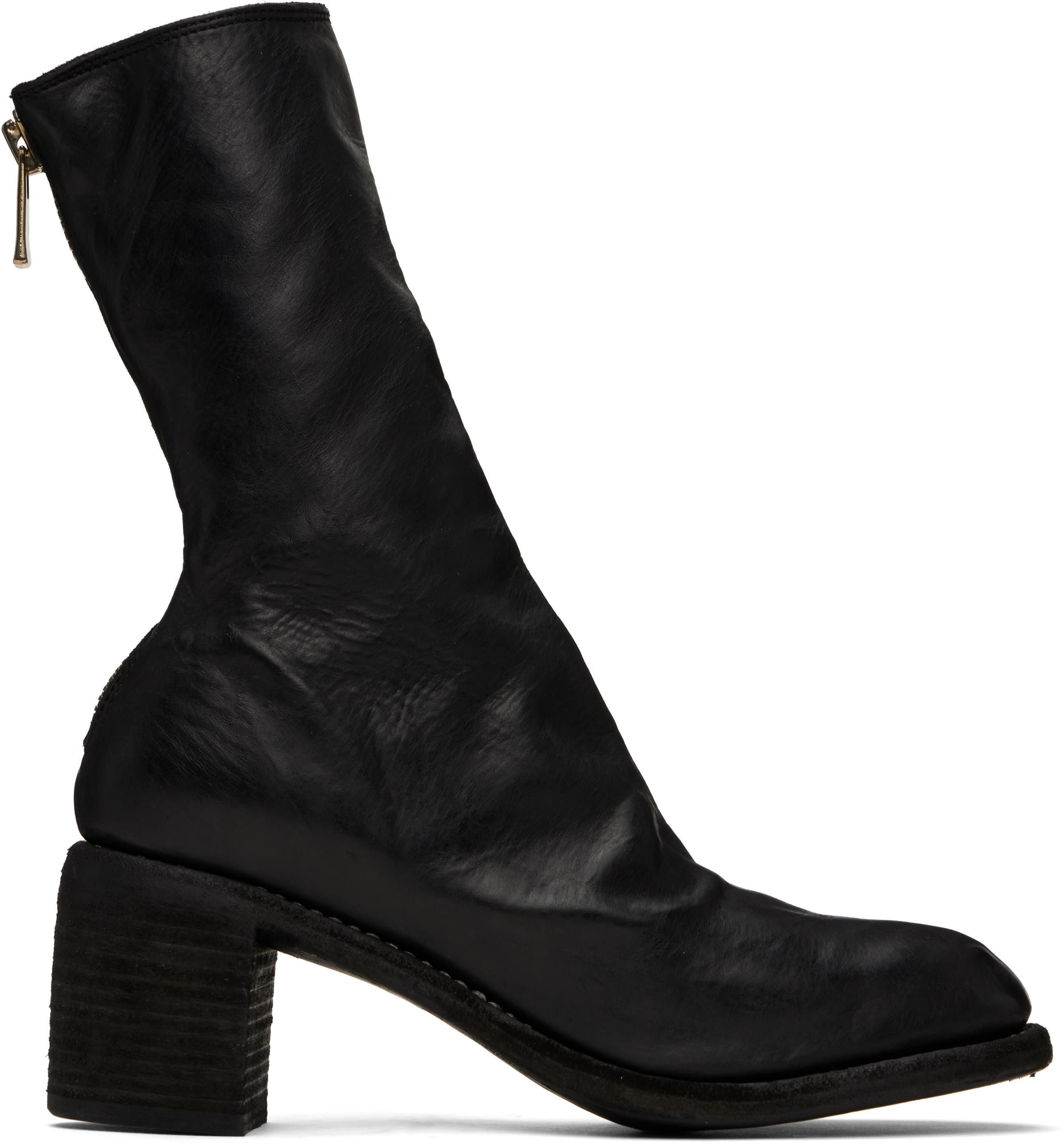 ミドルブーツ GUIDI Women Boots AW796ZIBABYBUFFALOBLKT Black Guidi Black 796Z Boots Guidi