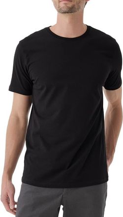 Pact Organic Cotton Softspun Crew Neck Tee in Black at Nordstrom, Size Xx-Large