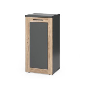 Vicco Gabinete Midi Niko, Antracita/roble Vikingo, 40 X 81.6 Cm