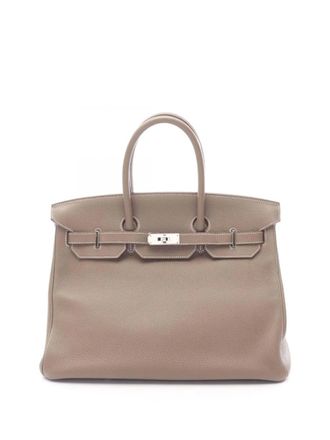 Herm&egrave;s 2014 Togo Birkin Retourne 35 handbag - Brown
