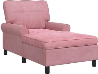 vidaXL Sill&oacute;n Reclinable Con Coj&iacute;n Rosa 91 X 157 X 91 Cm Terciopelo Vidaxl