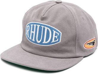 Rhude Off Roading logo-embroidered cap - men - Cotton/Lyocell - One Size - Grey