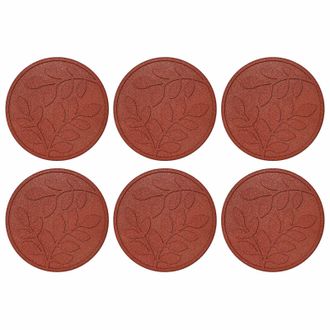vidaXL Piedra Decorativa 6 Pcs Rojo &Oslash; 44 X 2 Cm Goma Vidaxl