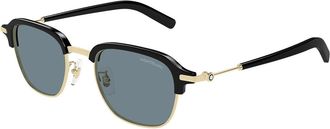 Montblanc MB0390S Asian Fit 002 Mens Sunglasses Gold Size 50