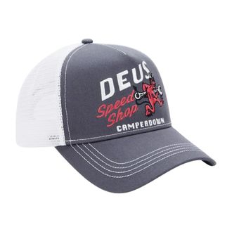 Deus Dogleg Trucker Cap - male - Deus Ex Machina - Hats & Caps - Gray - ONE SIZE - Accessories