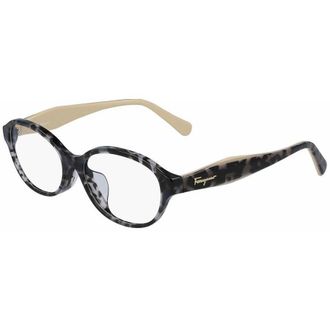 Ferragamo Ladies Tortoise Rectangular Eyeglass Frames Sf2856A 056 - 52