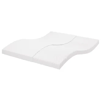 vidaXL Vidaxl - Colch&oacute;n De Espuma De 7 Zonas Dureza 20 Ild Blanco 160x200 Cm