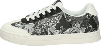 Versace Jeans Couture Lage Leren Sneakers - Heren - Sneakers - Zwart - 42 EU - Leer - Schoenen