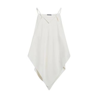 Balenciaga Sleeveless Tops, female, White, Size: XS Scarf Top
