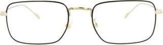 Montblanc 56mm Square Optical Glasses in Gold Transparent at Nordstrom Rack