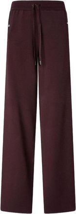Pinko Wide-Leg Trousers In Deep Burgundy