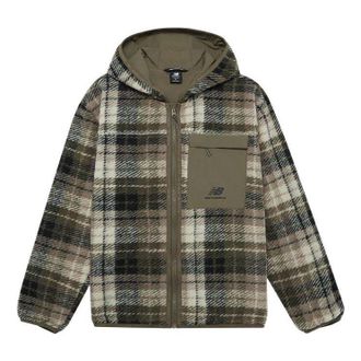 New Balance Lifestyle Cotton Jacket Asia Sizing Brown Black White AMJ23339-MG1