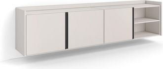 Skraut Home Skraut Home - Mueble Tv, Televisi&oacute;n, Muebles De Sal&oacute;n, Almacenaje, 207x35x50cm, Para Tv Hasta 80, Colgado, Suspendido, Estilo Moderno, Beige
