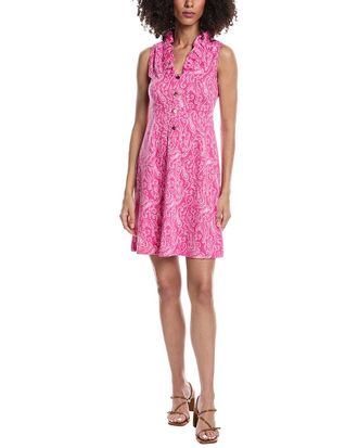 Tyler B&ouml;e Tyler B&ouml;e Emily Button Ruffle Jacquard Mini Dress