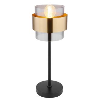 Globo Lighting L&aacute;mpara De Mesa - Milley - Lat&oacute;n Negro - Vidrio - &Oslash; 18cm - Globo