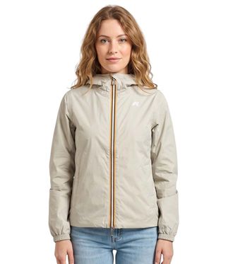 K-Way Beige Solid Hood Reversible Jacket