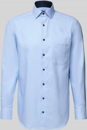 Olymp Modern Fit Business-Hemd mit Kentkragen und Brusttasche in Bleu, Gr&ouml;&szlig;e 39