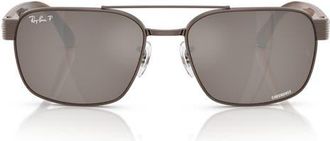 Ray-Ban Chromance 58mm Polarized Square Sunglasses in Copper at Nordstrom