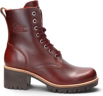 Panama Jack Panama Jack Womens Burgundy Leather Waterproof Warm Lace-Up Boots - Padma B25