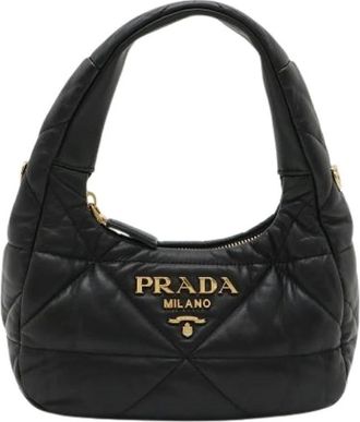 Prada Pre-owned Shoulder Bags, female, Black, Size: ONE SIZE Pre-owned Leather prada-bags