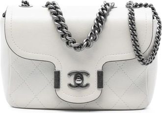 Chanel Borsa a tracolla Paris-Greece Archi Chic in pelle di vitello con battente 2017-2018 - Bianco