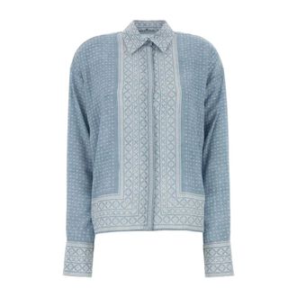 Ermanno Scervino Shirts, female, Blue, Size: 2XS Camicia