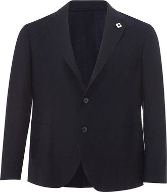 Lardini Two-Button Jacket - Heren - Blazers - Blauw - XL - Katoen - Jassen