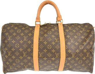 Louis Vuitton Pre-owned Weekend Bags, female, Brown, Size: ONE SIZE Pre-owned Keepall Travel Bag