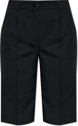 Dolce & Gabbana Kreukshorts - Dames - Bermuda - Zwart - XS - Wol - Korte Broeken