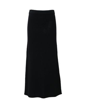 Reformation Maxi Skirt in Black Wool