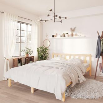 vidaXL Estructura De Cama Sin Colch&oacute;n Madera Maciza 140x200 Cm Vidaxl