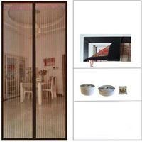OEM Cortina Mosquitera Magn&eacute;tica Para Puertas, 80x210cm (marr&oacute;n) - Crezuo