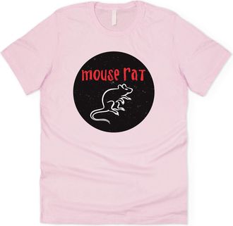 Sanfran Clothing Mouse Rat Parks & Rec Funny Mens Womens Recreation Band Gift Geek T-Shirt Small/Light Pink