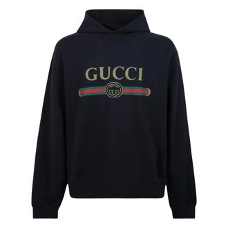 Gucci Sudadera de Cachemira con Estampado - Sweatshirts & Hoodies - Hombre - Azul - M