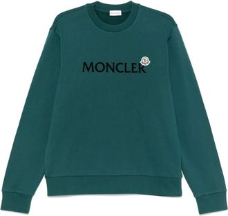 Moncler Felpa con stampa logo - Verde