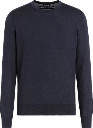 Ermenegildo Zegna Cashseta Light - Heren - Cashmere truien - Blauw - 3XL - Kasjmier - Truien & Vesten