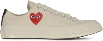 Comme Des Gar&ccedil;ons Chuck Taylor 70 Small Red Heart Low Top - Heren - Sneakers - Beige - 40 EU - Schoenen